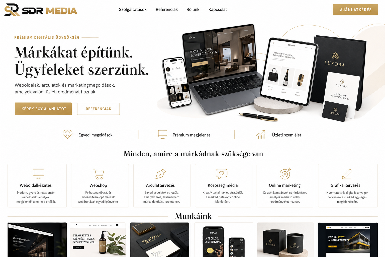 SDR MEDIA webdesign and branding concept